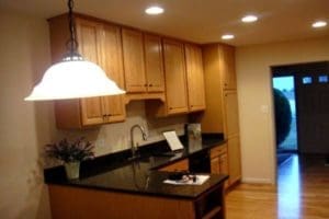 view of the island kitchen after remodeling