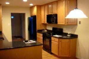 closeup view of the cabinet in the Island kitchen after remodeling