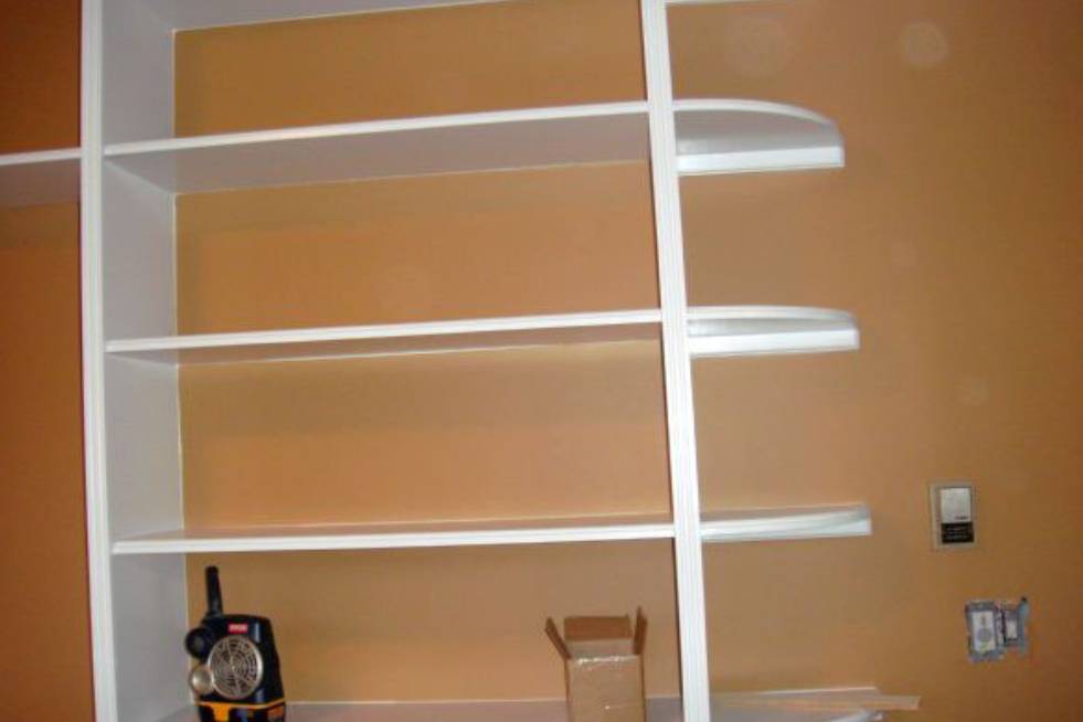 view of the shelf after renovations