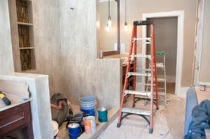 Bathroom being remodeled